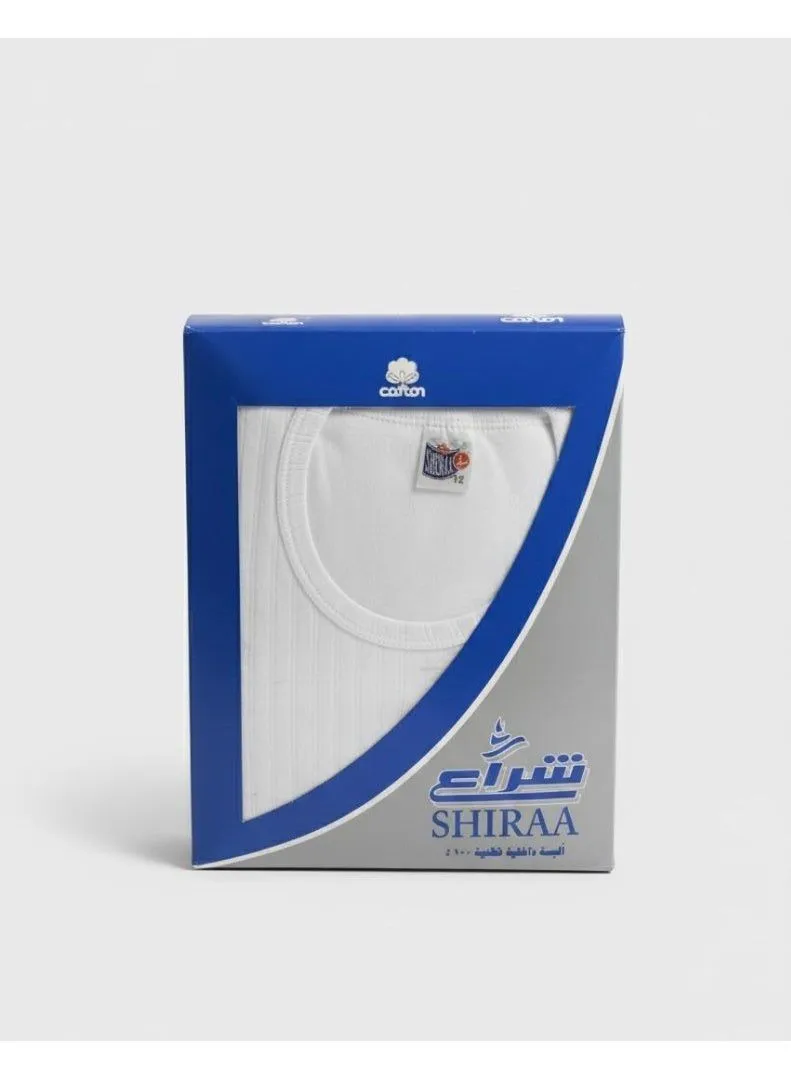 White Ribbed Thermal Set, view 2