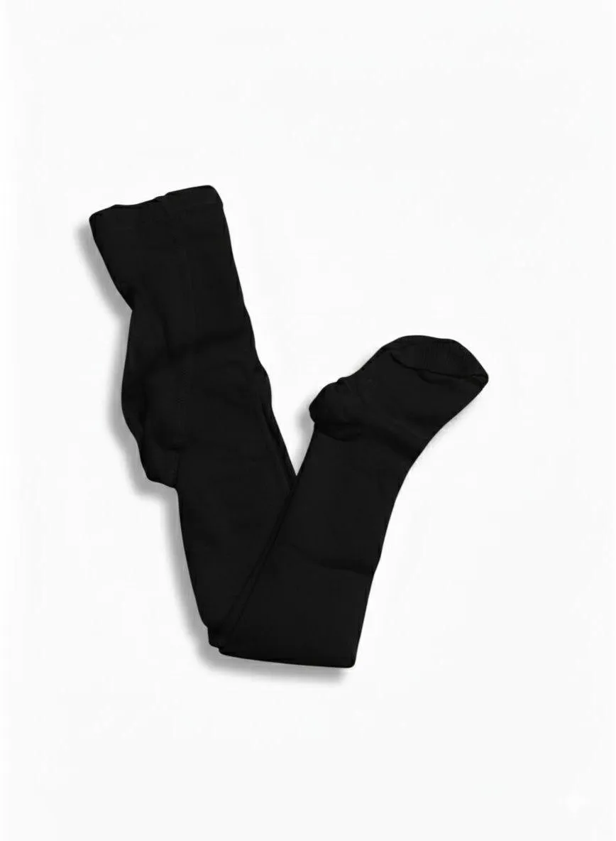 Classic Black Cotton Tights