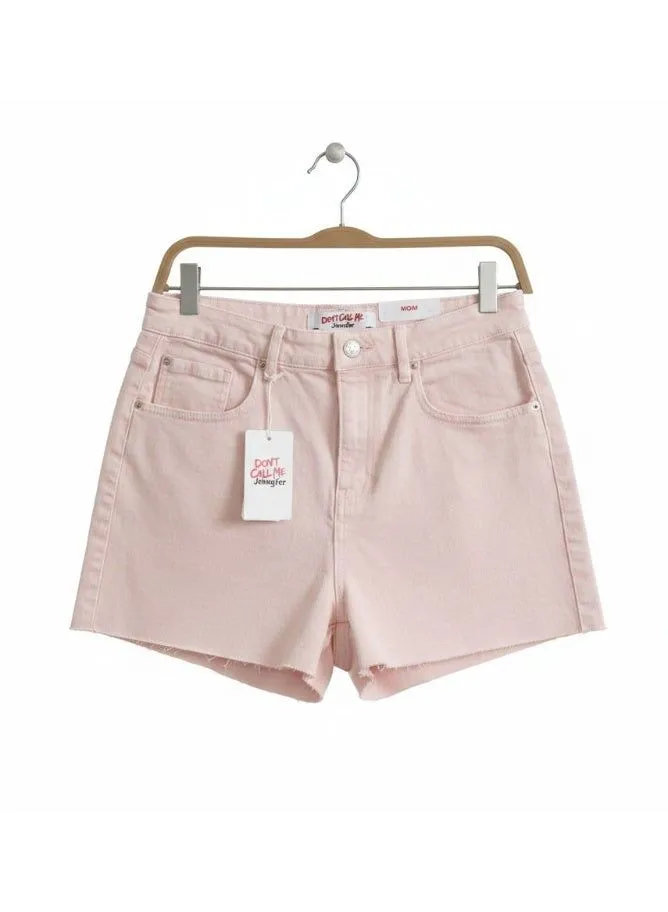 Pastel Pink Denim Shorts
